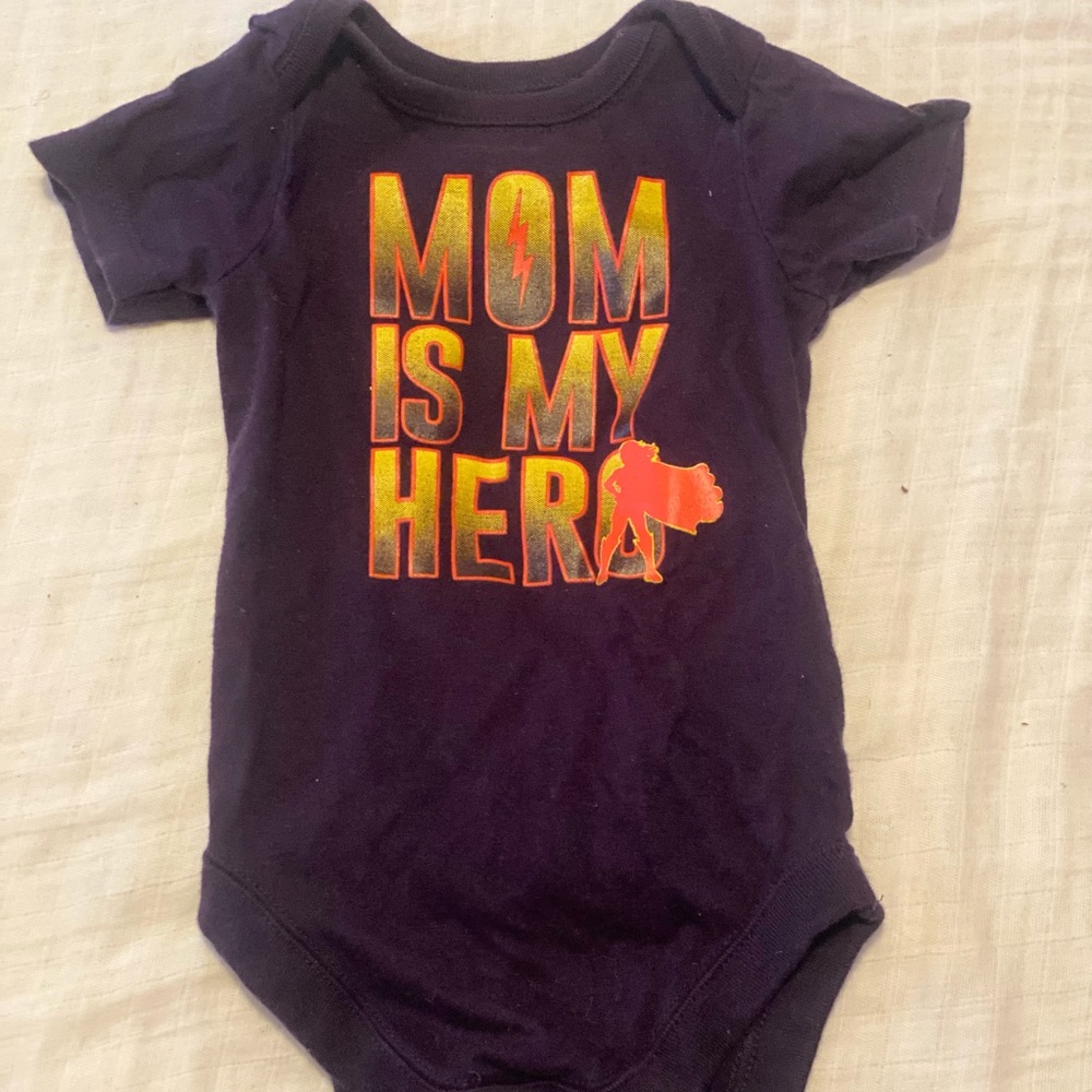 Mom is my hero onesie